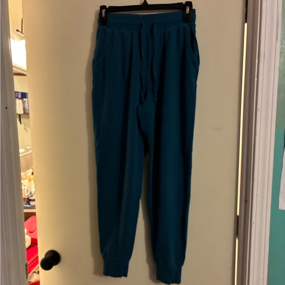 EUC Colsie Teal Jogger Pants XS Thick Waist Tie Side Pockets - Picture 1 of 5